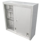 Thumbnail image #1 for IMC/Teddy OC-9612SS Wall-Mounted Stainless Steel Cabinet, 12"D x 96"W x 36"H, 4 Sliding Doors, 2 Adjustable Shelves