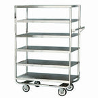 Thumbnail image #1 for Lakeside Manufacturing 563 6-Shelf Stainless Steel Open Tray Truck, 21 x 49-Inch Shelves, Push Handle