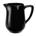 Thumbnail image #1 for International Tableware Cancun CA-60-B Ceramic Creamer, 13 oz, Black, with Handle Case of 3 Dozen