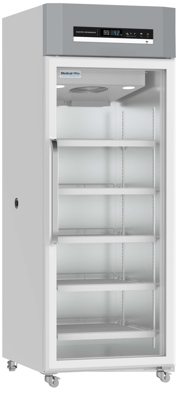 Product image #5 for Migali MP-23RG-HC Medical-Grade Glass Door Refrigerator, 23 Cu. Ft., Top-Mounted Self-Contained, Stainless Steel, 115V