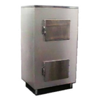 Thumbnail image #1 for MGR Equipment F-1000-SS Upright Ice Bin, Approx. 1,000 lb Capacity, Stainless Steel, 43-1/4"W x 30"D x 66"H, 2 Doors