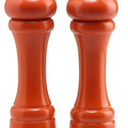 Thumbnail image #1 for Chef Specialties Autumn Hues 08900 Wood Pepper Mill & Salt Shaker Set, 8" High, Butternut Orange