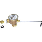 Thumbnail image #2 for Fisher DrainKing 22438 Twist Waste Valve with Flat Strainer and Overflow Body, 3-1/2" Sink Opening, 1-1/2" or 2" Drain Outlet