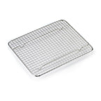 Thumbnail image #1 for Browne USA Foodservice 575537 Footed Pan Grate, 10 x 8 x 0.9 in, Nickel-Plated Steel Wire, Fits 1/2 Size Pan