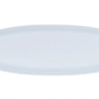 Thumbnail image #1 for Cal-Mil Cove 26143-618-15 Oval Melamine Platter, 18" x 6" x 1.5"H, Matte White Case of 6