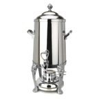 Thumbnail image #1 for Eastern Tabletop Lion-Head 3205LHB Coffee Urn, 5 Gallon, Tower Lid, Stainless Steel, Canned Heat