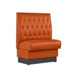 Thumbnail image #1 for ATSMFG ATS AT&S-ASD-W42-BT GR6 William Deuce Booth, single, 30" long x 42" high, Sewn Button-tuft back, removable sinuous spring seat with connecting