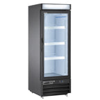 Thumbnail image #1 for Maxximum Maxx Cold MVMR16B Glass Door Merchandiser Refrigerator, 16 cu. ft., 1 Door, Black, Bottom-Mounted Self-Contained