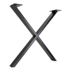 Thumbnail image #1 for G & A Commercial Seating TBX 28"W Dining-Height X-Shaped Steel Table Base, Black Finish