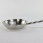 Thumbnail image #1 for Tuxton China Tuxsteel WSPT-070 7-Inch Stainless Steel Fry Pan, Uncoated, Induction Ready, Welded Handle Case of 6