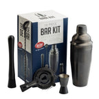 Thumbnail image #1 for TableCraft Products 11780 Gunmetal Stainless Steel Bar Tool Kit with 24 oz 3-Piece Shaker, Jigger, Strainer, Muddler & Spoon Case of 6