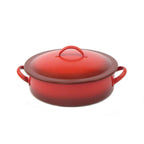 Thumbnail image #1 for Steelite DW Haber, Homestyle DW04CWG8RD2 4 qt Round Chafer, Stainless Steel, Red, Induction-Ready
