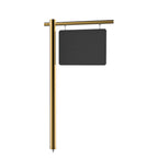 Thumbnail image #1 for Steelite Mogogo, Modular MGCIAM01XBXX Modular Buffet Sign Post with Chalkboard, Brushed Brass, 32 x 3 x 59 in