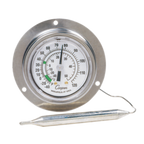Thumbnail image #1 for Cooper-Atkins 6812-02-3 2" Panel Dial Thermometer with Back Flange, -40° to 120°F Range and 48" Capillary Case of 6