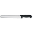 Thumbnail image #1 for Matfer Bourgeat Giesser Messer 182121 Serrated Ham Knife, 12-1/4-Inch Blade, Black Thermoplastic Elastomer Handle