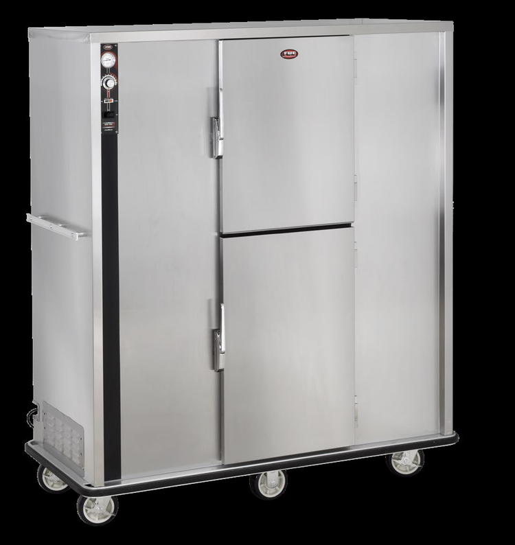 Product image #6 for FWE P-200 Humi-Temp Mobile Heated Banquet Transport and Serve Cabinet, 200-Plate Capacity, 2 Dutch Doors