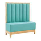 Thumbnail image #1 for ATSMFG ATS AT&S-AS-J48-6CH GR6 John Standard Booth, single, 48" long x 48" high, 6-channel back, channel deep seat with wood bottom frame and legs