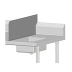 Thumbnail image #1 for SPG International Universal Stainless TAC-ES1 Integral Sink Splash Guard, 10 in. x Table Width