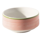 Thumbnail image #1 for Tableware Solutions USA Cosmo by Continental 50COPIN128 Round China Soup Bowl, 10 oz, Stackable, Pink Rim Case of 24