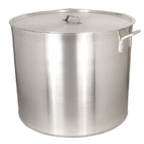 Thumbnail image #1 for Alegacy Foodservice Products Optima AP140WC 140 qt Aluminum Stock Pot with Cover and Riveted Handles