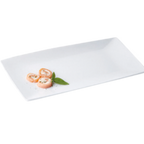 Thumbnail image #1 for G.E.T. Siciliano ML-287-W Rectangular Melamine Serving Tray, White, 15" x 7-1/2" Case of 12