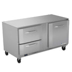 Thumbnail image #1 for Victory Refrigeration VURD60HC-2 2-Section Undercounter Refrigerator, 60"W, Solid Door with 2 Drawers, Rear-Mounted Self-Contained