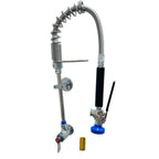 Thumbnail image #1 for Fisher 82210 Mini Pre-Rinse Faucet, Wall Mount, Single Control Valve, Flexible Gooseneck, 1.15 GPM Spray Valve, 6-Inch Swing Spout