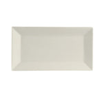 Thumbnail image #1 for CAC China RE RE-RT14 Rectangular Ceramic Platter, 13" x 7-1/4" x 1", American White, Square Pattern 1 Dozen