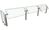 Thumbnail image #2 for Hatco Flav-R-Shield Adjustable Self-Service 3-Bay Sneeze Guard Food Shield, 96 Inch W x 18 Inch D x 23 Inch H