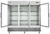 Thumbnail image #7 for KoolMore 81-Inch Three-Section Glass Door Reach-In Refrigerator, 72 Cu. Ft., Bottom-Mount Self-Contained