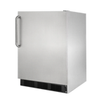 Thumbnail image #1 for Summit Commercial FF7BKCSSADA Undercounter Refrigerator, 5.5 cu. ft., One-Section, Stainless Steel, Built-In or Freestanding