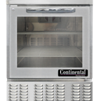 Thumbnail image #1 for Continental Refrigerator UCF24SNGD Undercounter Freezer, 3.3 cu. ft., Shallow Depth, Hinged Glass Door, Stainless Steel