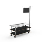 Thumbnail image #1 for Steelite International Mogogo, Modular MGCMLD12MSXW Modular Induction Buffet Cooking Station, 3-Tier Double Well, 71" x 29-1/2" x 35"