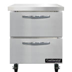 Thumbnail image #2 for Continental Refrigerator SW27N-D 27" 1-Section Worktop Refrigerator with Stainless Steel Top and 2 Drawers