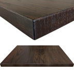Thumbnail image #1 for Oak Street Woodland WDL3048-ODW Red Oak Rectangular Table Top, 30" x 48", Dark Walnut Stain, Dropped Edge