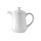 Thumbnail image #1 for Tuxton China Chicago CHT-170 Porcelain Coffee/Tea Pot, 18 oz, Embossed, with Lid 1 Dozen