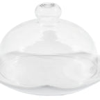 Thumbnail image #2 for JB Prince R869 Round Glass Cloche, 3-3/8" Diameter x 3"H, Clear