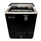 Thumbnail image #2 for SABA SGF-25 Underbar Glass Froster, 26-3/8" W, Sliding Lid, Black Exterior