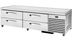 Thumbnail image #4 for True 79-1/4 Inch Refrigerated Chef Base with 4 Locking Drawers and Stainless Steel Top