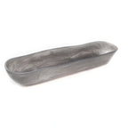 Thumbnail image #1 for Steelite Kenny Mack, Wave KMK2732GICE Resin Oval Trough Centerpiece, 22"L x 6"W x 4"H, Grey Ice