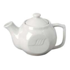 Thumbnail image #1 for Vertex China Sausalito SAU-TP-M China Teapot, 15 oz, with Lid and Handle, Sculpted Lines, Mango Case of 3 Dozen