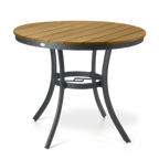 Thumbnail image #1 for JustChair Manufacturing PW806TT-48R Outdoor Round Restaurant Table, 48" Diameter, 28"H, Aluminum Base, Synthetic Wood Top