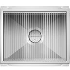Thumbnail image #2 for Koolmore KM-FTG-2430 Commercial Stainless Steel Floor Trough Drain, 30 x 24 Inch, Subway-Style Grating, Anti-Splash Pan