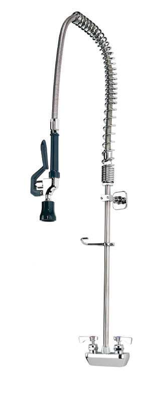 Product image #2 for Krowne Royal Series Wall-Mount Pre-Rinse Assembly, 35-Inch H, 15-Inch Overhang, 4-Inch Centers