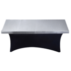 Thumbnail image #1 for TableCraft Products CW22237BRS Stainless Steel Table Cover, 20 Gauge, Brushed Finish, 96 x 30 x 1 in