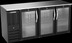 Thumbnail image #3 for Beverage Air Three-Section Back Bar Cooler with 3 Glass Doors and Stainless Steel Top