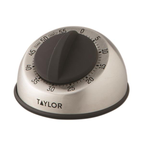Thumbnail image #2 for Taylor Precision 5830 Mechanical Timer, 60-Minute, 9-Second Ring, Stainless Steel, Rubberized Knob, Slip-Proof Base Case of 6
