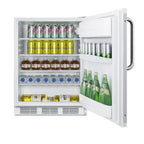 Thumbnail image #2 for Summit Commercial FF6W7BZADA ADA-Compliant 5.5 cu. ft. White Solid-Door Reach-In Refrigerator, 24 in. Wide