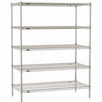 Thumbnail image #1 for Metro Super Erecta SE-2454S-63-S5 Stationary Starter Wire Shelving Unit, 54"W x 24"D x 63"H, 600 lb. capacity per shelf, 2000 lb. capacity per unit