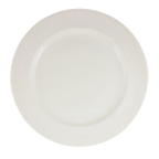 Thumbnail image #1 for Vertex China London LD-U16 Bone White Porcelain Plate, 10-3/8-inch, Round, Low Profile, Wide Rim 1 Dozen